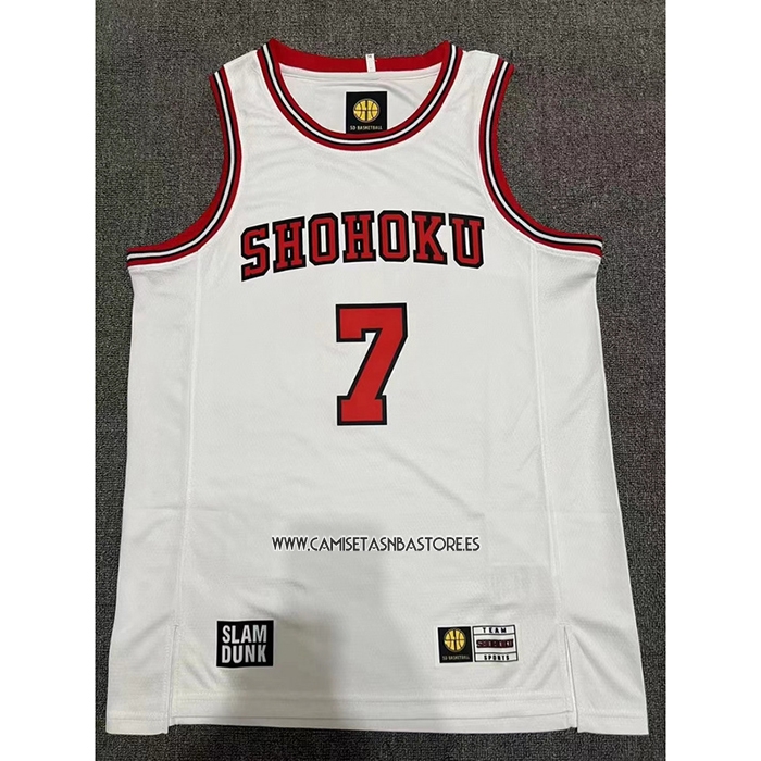 Miyagi NO 7 Camiseta Shohoku Blanco